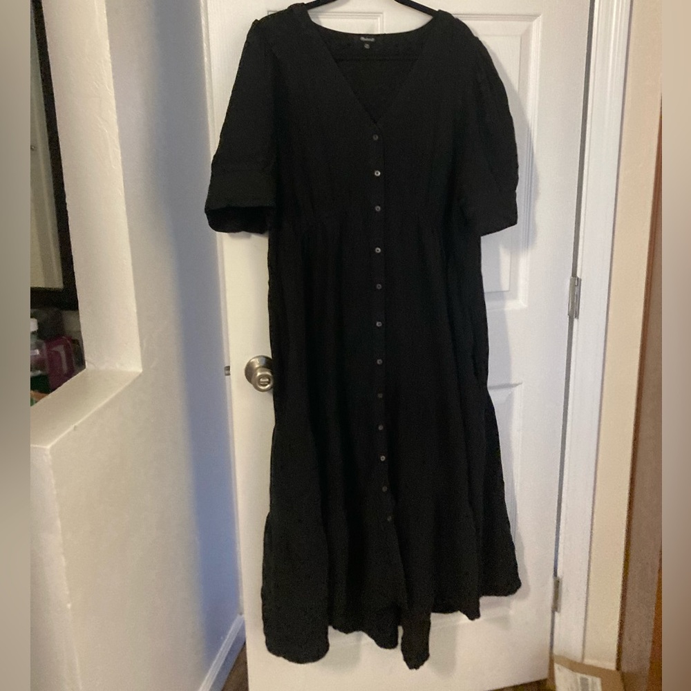 Madewell button midi dress